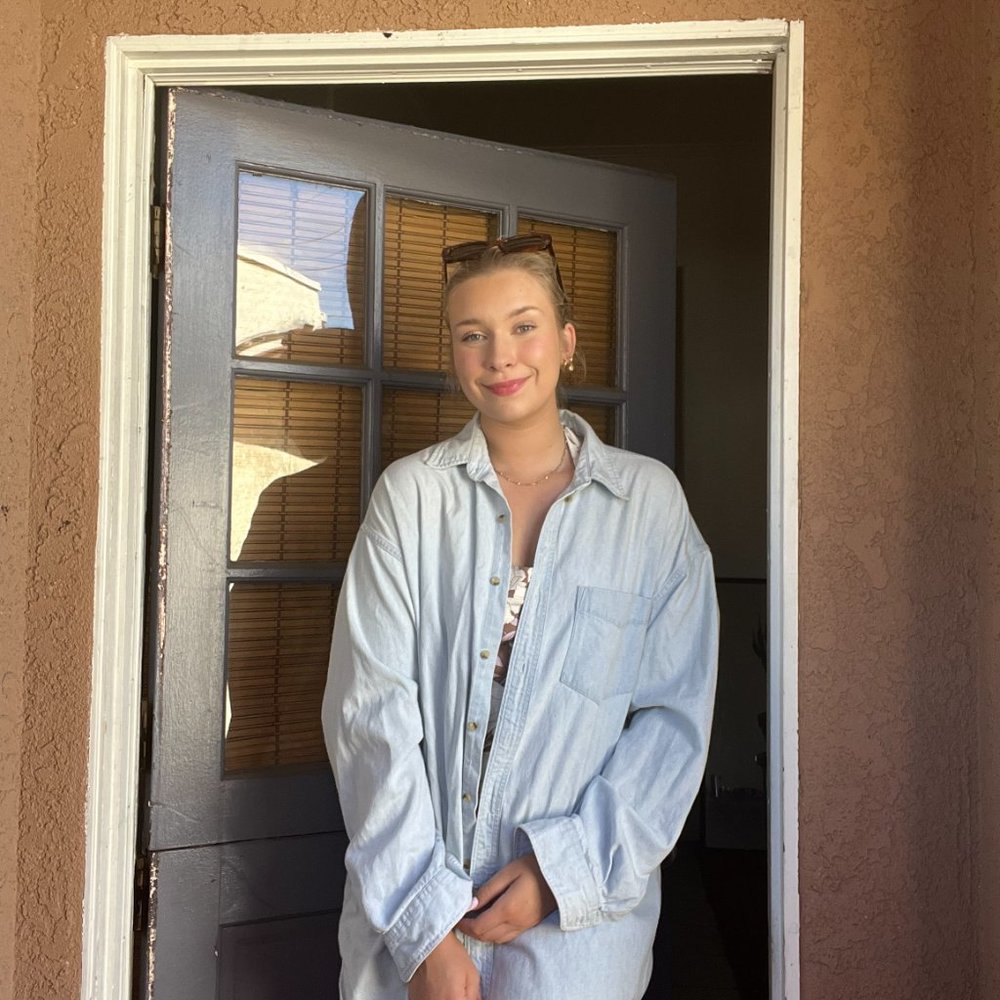 VINTAGE INC denim shacket size XL